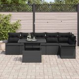  Sjedeća garnitura za vrt 7 kom. Crna poliratan 100 x 55 x 73 cm | Shoptok.si