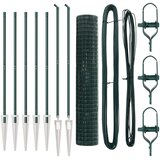 Euro ograda Set od 2 Zelena Žica obložena polietilenom Srednja | shoptok.hr