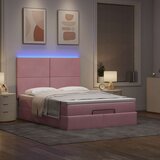  Otomanski krevet s madracima&LED ružičasti 140x190cm baršunasti | Eponuda.ba