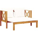 vidaXL Vrtna klop za 2 osebi z blazinami 122 cm trden akacijev les | Shoptok.si