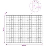  Gabion s žicom debljine 5 mm i mrežom 10x10 cm 200x10x150 cm | shoptok.hr