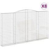  Lučne gabionske košare 8 kom 400x30x220/240cm pocinčano željezo | Eponuda.ba