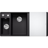 Blanco pomivalno korito AXIA III 6 S InFino SILGRANIT desko steklo, BAZEN LEVO, z daljin. prim. - ČRNA | Shoptok.si