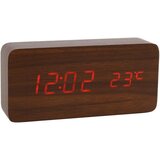 Venisymlis Lesena Digitalna Ura - Večnamenska Led Budilka S Prikazom Časa/Datuma/Temperature In Glasovnim Upravljanjem, (22060488) Cene