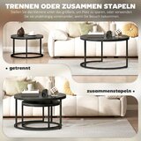  Moderni set od 2 stolića za kavu složivi bočni stolići s metalnim okvirom za dnevni boravak spavaću sobu ured crni | shoptok.hr