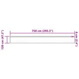  Čipkasta zavjesa sa zavjesama Cvjetni Bijela 750 x 120 cm Poliester | shoptok.hr
