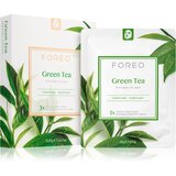 Foreo Farm to Face Sheet Mask Green Tea Sheet maska s umirujućim učinkom za mješovitu kožu lica 3x20 ml Cijene