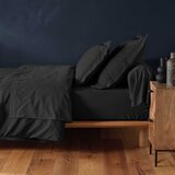 Douceur d intérieur Črna napenjalna bombažna rjuha 90x190 cm Lina – | Shoptok.si