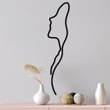Wallity Zidna dekoracija Profil ženskog lica, 18x74cm, Crna | Eponuda.ba