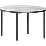  Stolić za kavu bijelo-crni Ø 65 cm od pravog punog mramora | shoptok.hr