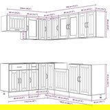 vidaXL 11-dijelni set kuhinjskih ormarića Lucca konstruiranog drva | shoptok.hr