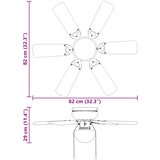  Stropni ventilator s osvjetljenjem Ø 82 cm Crna | shoptok.hr