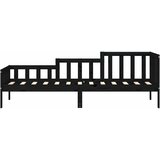  Dnevni ležaj crni 80 x 200 cm od masivne borovine | shoptok.hr