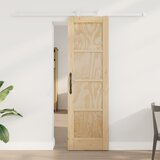 vidaXL Drsna vrata s kompletom strojne opreme 'ORKDAL'Masiven les Bor, Notranja vrata 'ORKDAL'61x198,5 cm Masiven les Bor Cene