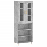 Maison Chic Visoka Komoda - Predalnik betonsko siva 69,5x34x180 cm inženirski les, (21718823) | Shoptok.si