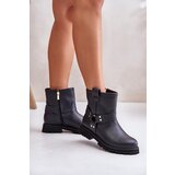 Lewski Shoes Leather Women Boots Flat Heel Black Lewski 3610 Cene