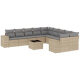  11-dijelni set vrtnih sofa od poliratana s jastucima bež | shoptok.hr