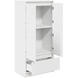 Ormarić s ladicom bijeli 55,5x34x119,5 cm izrađeno drvo | shoptok.hr