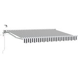  Električna retraktabilna tenda Antracit i bijelo 3,5 x 2 m | shoptok.hr