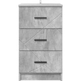 vidaXL Noćni ormar Beton siva 38 x 38 x 66 cm Konstruirano drvo | shoptok.hr