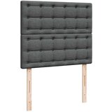 vidaXL Otomanski posteljni okvir z vzmetnico siv 120x200 cm blago | Shoptok.si