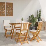  Vanjske bistro stolice 4 pcs Krem bijela 38 x 46 x 85 cm | shoptok.hr