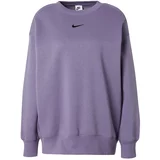 Nike Sportswear Sweater majica 'PHOENIX' ljubičasto plava / crna