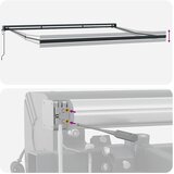 Tenda na uvlačenje narančasto-smeđa 4 x 3 m tkanina i aluminij | shoptok.hr