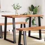 vidaXL Jedilna miza z naravnim robom 110x70x75 cm trden akacijev les | Shoptok.si