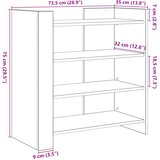  Komoda boja hrasta sonome 73,5x35x75 cm od konstruiranog drva | shoptok.hr