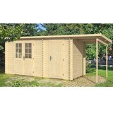 Male kuće Drvena vrtna kućica GLORIA F + SD150 445 × 200 cm sa šindrom Cijene