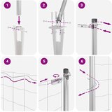 vidaXL zavarena žičana ograda s 13 šiljastih stupova 1.4x50 m od cinkovanog čelika | shoptok.hr