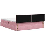  Krevet s od storage s uzglavljem Ružičasta 140 x 200 cm Baršun | shoptok.hr