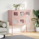 vidaXL Komoda ružičasta 100,5x39x107 cm hladno valjani čelik | shoptok.hr