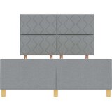 vidaXL Krevetni okvir Svjetlosiva 160x200 cm Tkanina | shoptok.hr
