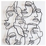 WALLXPERT dekorativni metalni zidni pribor faces line art APT743 l Cene