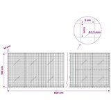  Gabion s žicom debljine 3 5 mm i mrežom 5x5 cm 400x10x100 cm - 10 cm 100 cm 400 cm | shoptok.hr