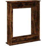 vidaXL Okvir za kamin dimljeni hrast 75x20x87,5 cm inženirski les | Shoptok.si