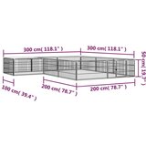  Ograda za pse s 12 panela crna 100 x 50 cm čelik obložen prahom | shoptok.hr
