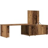  Kava miza Stari les 150x50x35 cm Inženirski les | Shoptok.si