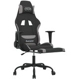  Masažni gaming stol z oporo za noge črno in svetlo sivo blago, (21152258) | Shoptok.si