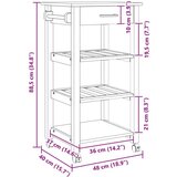  Kuhinjski kolica Jednobojno Crna 88 5 x 40 x 48 cm | shoptok.hr
