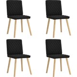 Maison Chic Jedilni stoli - Vzorci stoli 4 kosi črno blago A711, (22031735) | Shoptok.si