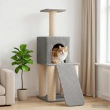  Mačje drvo s sisalnim postoljima za grebanje Svjetlosiva 146 cm | shoptok.hr