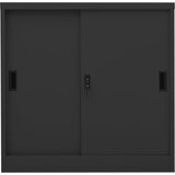 Furnova Pisarniška omara z drsnimi vrati antracitna 90x40x90 cm jeklo, (21919696) | Shoptok.si