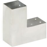  Spojnici za stupove u L-obliku 4 kom pocinčani metal 71 x 71 mm | shoptok.hr