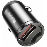 Baseus Tiny Star Mini Quick Charge auto punjač USB priključak 30 W sivi | shoptok.hr