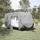 vidaXL Prevleka za prikolico siva 550x250x220 cm netkana tkanina | Shoptok.si