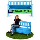 KADAX Lesena vrtna klop z naslonjalom 120 cm z zabojem za teraso, balkon, vrt, (5000362018) Cene