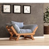 Hanah home Vrtna sofa s jednim sjedištem i jastukom, tikovina i bijela Cijene